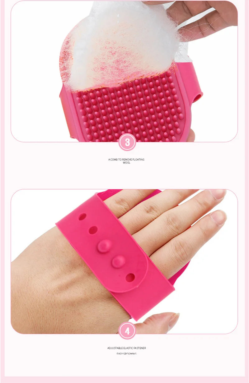 Soft Rubber Pet Grooming Glove